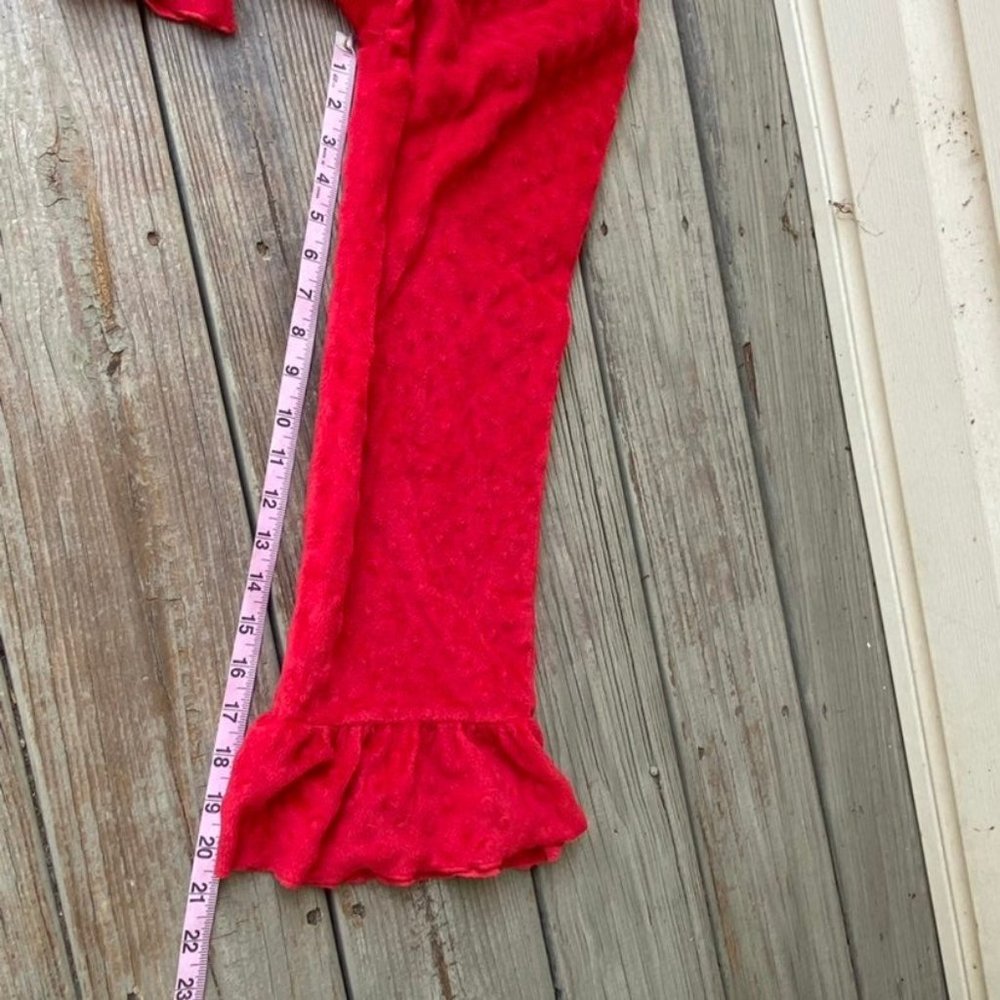 Lolly Wolly Doodle Red Smock A Dot Minky Ruffle Pants Girls Size 7 - Picture 7 of 8